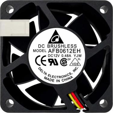 Imagem de AFB0612EH Delta 12V 0.48A 5.76W 3 Fios 3 Pinos 60X60X25MM B2 - Delta E