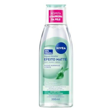 Imagem de NIVEA Água Micelar Solução de Limpeza 7 em 1 Efeito Matte 200ml, Demaquila, Limpa Profundamente, Controla Oleosidade, Cuidado Facial, Pele Mista e Oleosa