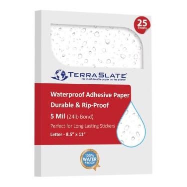 Imagem de Papel Adesivo TerraSlate 21x29,7 cm 25 Folhas à Prova d'Água