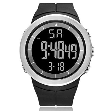 Imagem de Relógio Digital Masculino Sport Silicone Relógio de Pulso Unissex Tela Led A Prova D'água (C6)