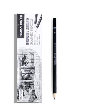 Imagem de Lápis de esboço, pintura, desenho, materiais de arte, lápis 4B, 12 pacotes
