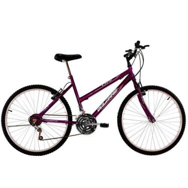 Imagem de Bicicleta Aro 24 Feminina Life 18 Marchas Roxa Violeta - Dalannio Bike