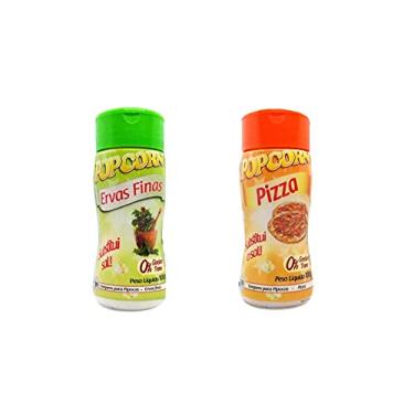 Imagem de Temperos P/ Pipoca Popcorn Cx 12 Frascos. 6 Ervas Finas - 6 Pizza