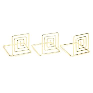 Imagem de Suporte para cartões de visita, 10 peças de suporte para números de mesa para exibição de cartões de visita, suporte de número de mesa, porta-fotos, para notas de notas (dourado)