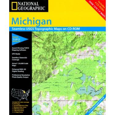 Imagem de National Geographic TOPO! CD-ROM Michigan Map (Windows)