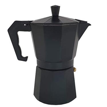 Imagem de Cafeteira de Fogão Moka Italiana De Alumínio até 6 Xícaras (Preto)
