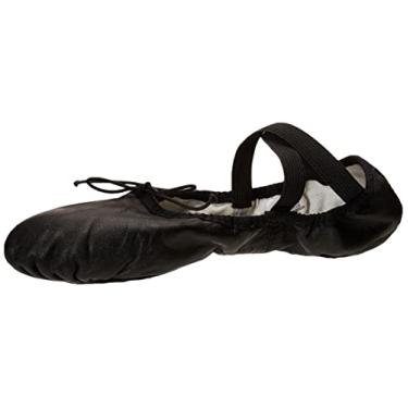 Imagem de Bloch Dance Tênis feminino de balé de couro com sola dividida Prolite II, Preto, 33