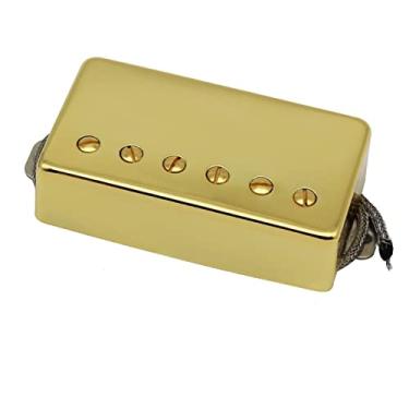Imagem de 1pc Alnico 5 Pickup Guitar Humbucker Pickup Para Lp Guitarra, Pescoço Ou Ponte, Cromo Ou Ouro Captador (Color : Gold bridge)