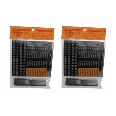Imagem de Kit Duplo De Etiquetas Magneticas Pequenas C Base P Vitrines