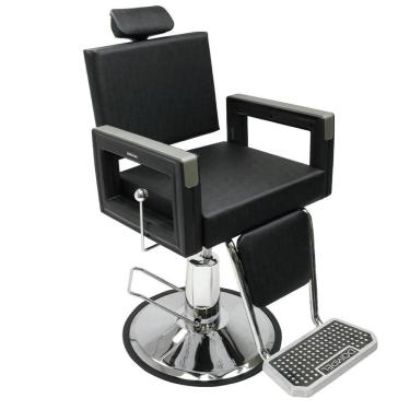 Cadeira de barbeiro E cabeleireiro hidraulica reclinável roma, maquiagem,  móveis p/ salão, fortebello - cor: cafe 3D