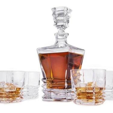 Imagem de Garrafa Decanter Vidro Whisky/Licor 930Ml+6 Copos Superluxo