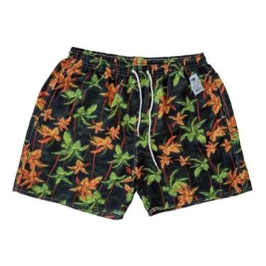 Imagem de Bermuda Masculina Plus Size Kit Com 5 Shorts Adulto Mauricinho Estampado Praia