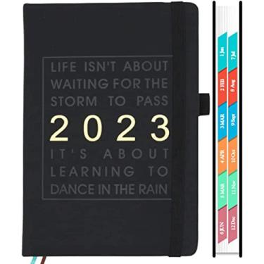 Imagem de Agenda Planner 2022 – Mensal e Semanal, Papel 100g/m², Planejador Mensal 2022, Planejador acadêmico com índice lateral – Tamanho A5 14,5 x 21 cm