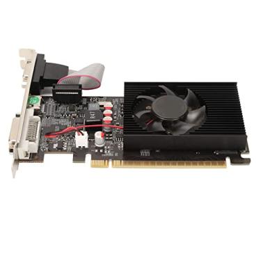 Imagem de Placa gráfica DDR3 1GB, GT610 810MHz 64bit DVI VGA HD Interface multimídia Placa gráfica para jogos, com um único ventilador, placa de vídeo para computador
