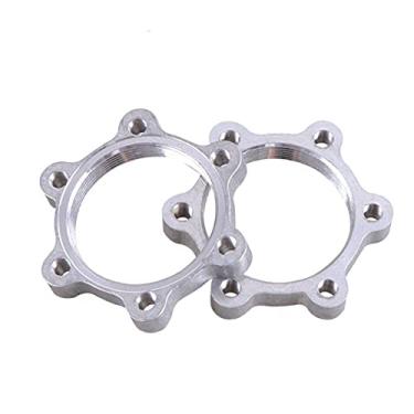 Imagem de 2 peças de discos roscados roda livre de bicicleta 48 mm adaptadores de flange para rotor de freio a disco de 6 parafusos universal