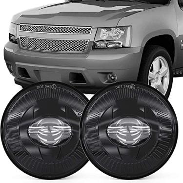 Imagem de BICYACO 5202 LED Faróis de nevoeiro compatíveis com Chevy 07-14 Suburban/Tahoe/07-13 Avalanche/10-13 Camaro/15-16 Colorado/15 Silverado/GMC Acadia/Yukon -1 par preto