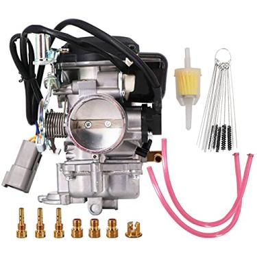 Imagem de Tektall Carburador para Buell Blast 2001 com jato 42# 45# 48# 140# 150# 160# Peça OE 27404-00Y-18389 com filtro e kit de ferramentas de limpeza de sujeira de carbono
