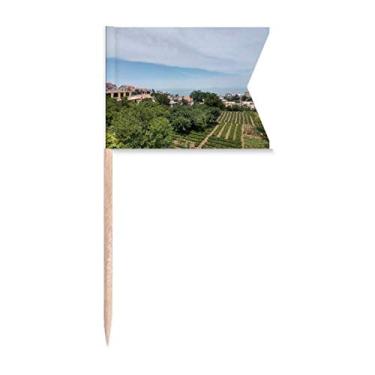 Imagem de Country Pastoral House Art Deco Presente Moda Palito Bandeiras Marcação para Bolo Festa Prato de Queijo