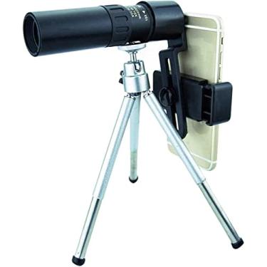 Imagem de Telescópio monocular 4k 10-300x40mm para smartphone, zoom super telefoto portátil poderoso telescópio monocular de visão noturna/dia HD para adultos/crianças viagem de praia acampamento