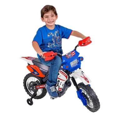 Imagem de Moto Eletrica Infantil Motocross Azul Xplast