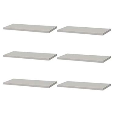 Imagem de Kit 6 Prateleiras 40 x 15cm Branca Suporte Invisível