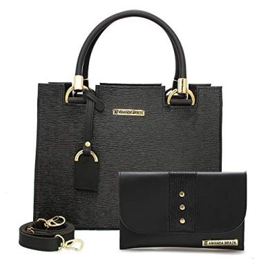 Imagem de Kit bolsa feminina com carteira (Marrom)