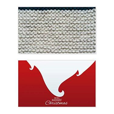 Imagem de Tecido de malha de linho cinza abstrato feriado feliz Natal cartão de felicitações mensagem de Natal