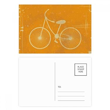Imagem de Bicycle Sport Ilustration Conjunto de cartão postal com estampa amarela, cartão de felicitações de aniversário
