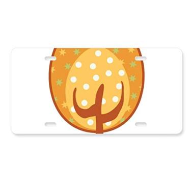 Imagem de DIYthinker Etiqueta de aço inoxidável para decoração de placa de ovo amarelo Festival de Páscoa