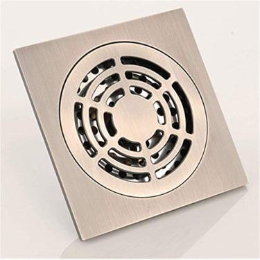 Imagem de Piso de drenagem de chuveiro quadrado com tampa removível invisível anti-odor de padrão de filtro Home Hotel Acessórios de banheiro em latão espesso