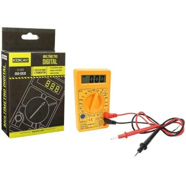 Imagem de Multimetro Digital Profissional com Cabo Teste Portatil DT-830B 058-0830 Kokay