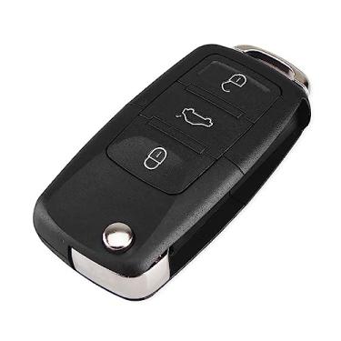 Imagem de Estojo dobrável com chave remota para carro, para Volkswagen Jetta Golf 4 6 Passat Beetle Polo Bora 3 Button