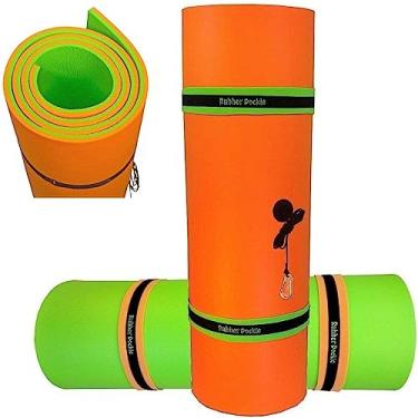 Imagem de Tapete Flutuante Gigante 5,5m x 1,85m – Plataforma Náutica para Lancha, Barco, Iate, Jet Ski e Piscina (laranja/verde)