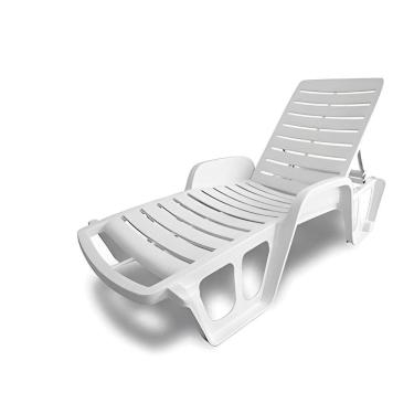 Imagem de Espreguiçadeira Plástica com Encosto Reclinável Espresso Móveis Branco