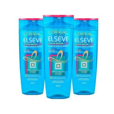 Imagem de Kit Com 3 Shampoo Elseve Hydra-Detox Reequilibrante 400ml