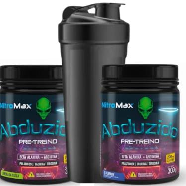 Imagem de Kit Pré Treino Abduzido Nitromax 300g + Coqueteleira (Limonada Suiça + Blueberry)