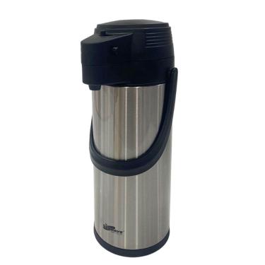 Imagem de Garrafa Térmica Inox 1,9L Ampola de Vidro e Botão - Daydays