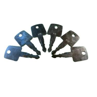 Imagem de Pacote com 6 chaves de ignição 14# 974 2820-00003-0 para equipamentos pesados Sakai Blacktop Roller