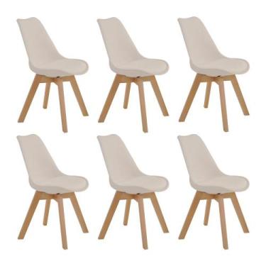 Imagem de Kit 6 Cadeiras Decorativas Sala E Escritório Selfcare (Pp) Nude G56 -
