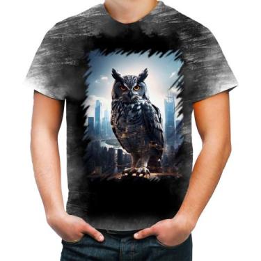 Imagem de Camiseta Desgaste Coruja Metropolitana Design 1 - Kasubeck Store