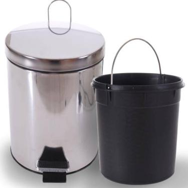 Imagem de Lixeira Inox Espelhado 3 Litros Bene Casa  Inox