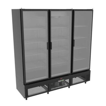 Imagem de Visa Cooler Expositor de Bebidas 3 Portas Prime Preto PREV3P 220V - Venâncio