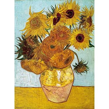 Imagem de Bristlegrass Quebra-cabeças de madeira quebra-cabeças de 500 peças para adultos pinturas famosas de Van Gogh - girassóis presentes arte colecionáveis pinturas decorativas quebra-cabeças (500 peças)
