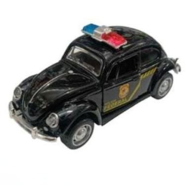 Imagem de Power Toys YUGEN - Miniatura Fusca Viatura : Carrinho de Ferro com Portas que Abrem e Pneus de Borracha