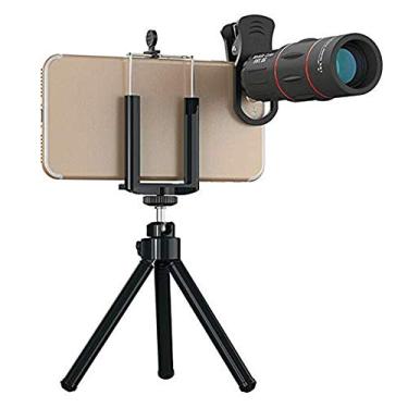 Imagem de Telescópio monocular universal 18X com lente teleobjetiva, compatível com todos os iPhones, incluindo iPhone 11, Pixel, Samsung e a maioria dos telefones Android