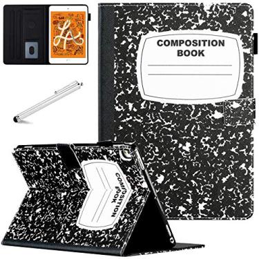 Imagem de Fancity Capa para iPad de 9ª geração, capa de couro PU de 10,2 polegadas com suporte para caneta, capa inteligente Wake Sleep com compartimento para cartão, notebook