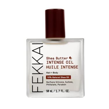 Imagem de FEKKAI Óleo intenso de manteiga de karité para cabelos encaracolados | Hidratante | Cachos e brilho | Hidratação e reparo | Limpo, vegano | Sem sulfatos, 50 ml
