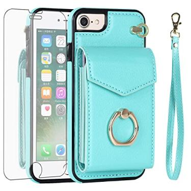 Imagem de Asuwish Capa de telefone para iPhone 6 6s capa carteira com protetor de tela de vidro temperado e anel RFID suporte para cartão celular iPhone6 Six i6 S iPhone6s iPhine6s iPhone 6s i Phone6s Phone6 6a