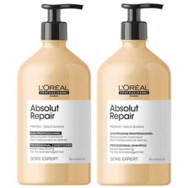Imagem de L'oréal Professionnel Absolut Repair Gold Quinoa + Protein Kit – Shampoo + Condicionador Kit-Unissex