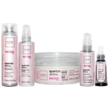 Imagem de Cadiveu Essentials Quartzo Shine by Boca Rosa Hair - Kit Shampoo + Máscara + Leave-in + Sérum + Prot-Unissex